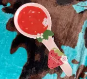Strawberry w/ White Flower Spoon Rest