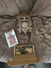 Cuckoo Clock Thorens Black Forest vintage rare wooden new never used clockwork