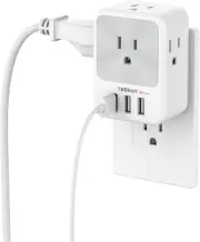 Multi Plug Outlet Splitter with USB, TESSAN 4 Electrical Outlet Extender Surge P