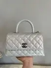 NWT! 21K Chanel Small Mini CoCo Iridescent Blue Caviar Bag Chip Receipt