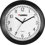 Wall Clock with Arabic Numerals, 9-Inch, White Dial/Black Frame