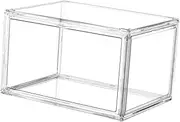 Vaguelly Transparent Book Storage Case Acrylic Sundries Holder for Bedroom Stackable Design for Organizing Books and Miscellaneous Items Easy Access with Open Sides