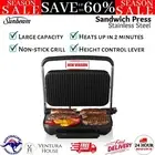 Sunbeam Café Style 6-Slice Sandwich Press Snack Maker Bread Toaster Grill Plate