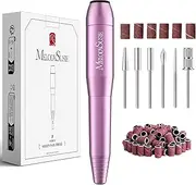 MelodySusie Electric Nail Drill Machine,PC120I Portable Electric Nail File Efile Set for Acrylic Gel Nails, Manicure Pedicure Tool with Nail Drill Bits Sanding Bands Dust Brush (Purple)