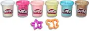 Play-Doh Hasbro B3423AS0 Play-Doh- Variety Pack- Inc Cutters & 6 Cans Of Confetti Compound- Kids Creativity Toys- Ages 3+, Blue, Red, Yellow, Pink