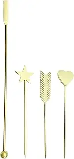 FOMIYES Professional Manicure Set 4pcs Nail Art Tools Gel Stick Stirring Rods Rhinestone Pickup Tool Mixing Spatula