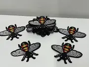 Lot of 20 Bee Patches, Iron On/Sew On