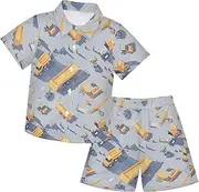 [Caihoyu] Baby-boys Toddler Short Sleeve Button Down Shirt Shorts Gentleman Outfits Toddler Boy Clothes Summer Clothes Set