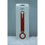 Apple AirTag Case Leather Loop Red