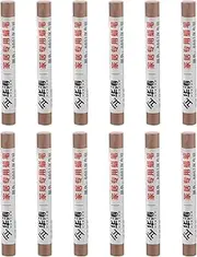 uxcell Furniture Repair Crayons, 12 Pcs Wax Wood Filler Sticks Wood Wax Crayons for Scratches, Wood Floor, Holes, Tables, Dark Cloth Texture