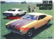 1972 XA FORD FALCON SUPERBIRD A3 ADVERT POSTER SALE BROCURE