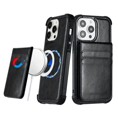 Magnetic Wallet Pouch Magsafe ID Credit Card Holder For Apple iPhone 13 6.1 in