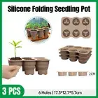 3pcs Foldable Seedling Box Silicone Cultivate Pot Dish Tool Planting Tray Farm