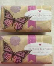 2 Pack CST CommonWealth Butterfly Peony Glitter Luxurious Bath Bar Scented Soap