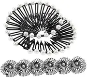 SHERCHPRY 6Pcs Stretch Hair Comb Headbands Flexible Plastic Circle Hair Bands for Women Wide Tooth Comb for Curls for Bathing Makeup
