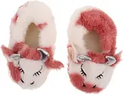 [VALICLUD] Baby Girls' Cow Slippers Thick Sole Soft Plush Indoor Toddler Slippers