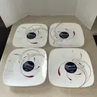 CORELLE VITRELLE " SPLENDOR " 10 1/2" SQUARE DINNER PLATE'S SET OF 4