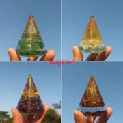 Crystal Orgone Cone Reiki Healing Chakra Meditation Handmade Gravel Orgonite