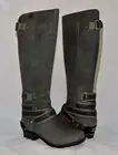 SOREL Lolla Tall Waterproof Leather Knee Riding Boots Quarry Pebble New 6
