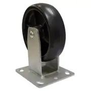 5" Rigid Caster Rubber Wheel Plate 4 1/2" x 3 3/4" Maneuvering Cargo Quick Easy
