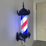Hairdressing Rotating LED Sign, Wall Mount Classic Traditional Hair Salon Open