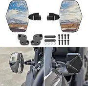 SAUTVS Wider Ajustable Aluminum Shell Rear View Side Mirrors for Can-Am Defender, Heavy Duty High-Definition Convex Side Mirrors for Can-Am Defender HD5 HD8 HD10 MAX 2016-2023 Accessories (2PCS)