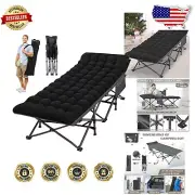 Portable 32-Inch Camp Cot with Double-Layer Oxford Fabric - For Indoor & Outdoor