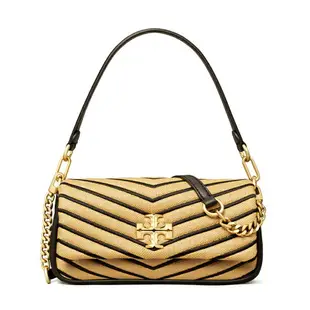 TORY BURCH KIRA CHEVRON 編織草小翻蓋手提單肩包 88094 ｜母親節滿額折$1500★滿$6800贈LAMCOME絕對完美唇膏(日進口 精巧版)【跨店APP下單回饋最高20%】