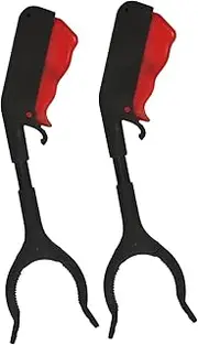 2pcs Trash Picker Short Grabber Reacher Tool Garbage Pickers up Stick Grabber Paper Cup Picker Trash Grabber Tool Leaf Picker Upper Garbage Picker Upper Tool Black Plastic