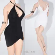1/6 Scale Female Ice silk Strap Tight Skirt Dress Clothes 12" Action Figure Body