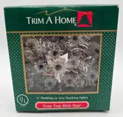 Vintage Trim A Home Tree Top Silver Star 11 Flashing or Non Lights Tested Kmart