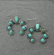 Squash Blossom Natural Stone Earrings 7202760089