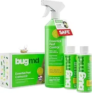 [BugMD] Ant Killer & Bug Spray - Roach and Cockroach Killer Indoor, Spider and Flea Spray for Home, Fly and Insect Defense, Natural, Safe with Essential Oils, Plant-Powered, Pest Control - Starter Kit