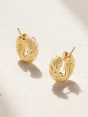 [David Yurman] David Yurman - Sculpted Cable 18-karat Gold Hoop Earrings - One size One size Gold