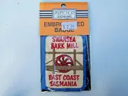 VINTAGE SWANSEA BARK MILL TASMANIA EMBROIDERED SOUVENIR PATCH WOVEN CLOTH BADGE