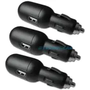 3X DUAL 2-PORT USB CAR POWER CHARGER ADAPTER BLACK IPHONE IPAD IPOD LUMIA MOTO X