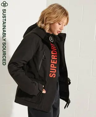 跩狗嚴選 女款 極度乾燥 Superdry Ultimate 情侶款 黑橘 保暖外套 風衣 防水 防風 戶外運動 多口袋 科技材質 中空保暖棉