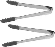 BIUDECO 2Pcs Head Ice Cube Tongs Lightweight Food Tong for Home Use for Sugar Cubes Cocktails and Desserts Skid Design