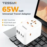 Fast 3A Universal International Travel Plug 2 USB Power Adapter Type C Worldwide