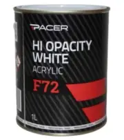 Pacer F72 Hi Opacity White Acrylic Paint 1 Litre - HOW1