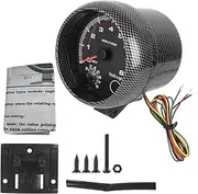 PMGMZPGPMA Auto Gauge Tachometer White Backlight 12V 3.75 Inch Car Meter 0-8000 RPM with LED Shift Light Automobile Tachometer(Black Carbon)