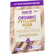 Macro Organic Psyllium Husk With Probiotics 200g