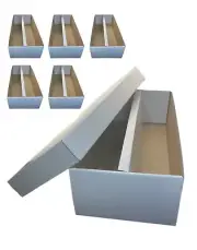 (SET OF 6) Cardboard 2 Row Standard Card Storage Holder TCG Sports Collecting