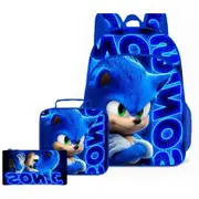 3-Piece 3D Print Anime Cartoon Backpack Set Includes a backpack,lunch tote, pencil