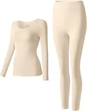 [Generic] Long Johns for Women | Winter Warm Base Layer Set - Ultra-Soft Long Johns Set Base Layer, Long Johns for Cold Weather