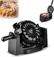 Household Cake Machine Breakfast Machine, Flip Bread Machine, with Non-Stick Plate, Easy to Clean, 360° Rotating Cake Machine, 1800W Electric Rotating Lava Cake Maker, for Breakfast