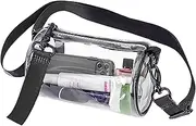 [Generico] Transparent Shoulder Bag, Clear Messenger Pouch, Small Clear, Transparent Travel Bag, Small Transparent Shoulder Bag For Women With Durable Construction, Ideal For Quick Security Checks, Single