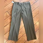 Dockers Signature Khaki Pants Mens 38x32 Straight brown Flat Front cotton NWT