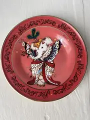 ANTHROPOLOGIE Phannapast Taychamaythakool 12 Days Christmas Plate #9 Nine Ladies
