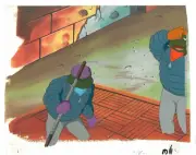 Michelangelo & Donatello (TMNT) Turtles- Original Production Cel with MWS Seal